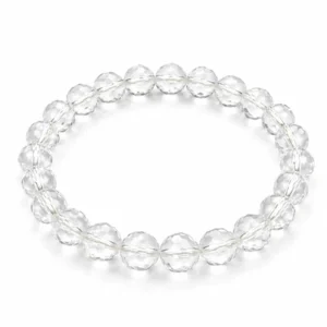 Crystal + Rudraksh Bracelet Diamond Cuts SPL