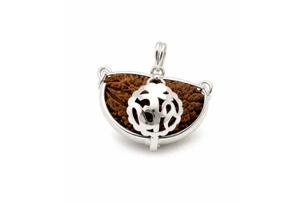 Rudraksha Pendant 2 MUKHI WITH SLIVER